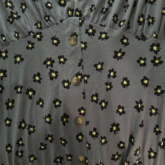 ASOS Maternity Floral Mini Dress Blue V-Neck Size 4 Casual Wear - Picture 8 of 8